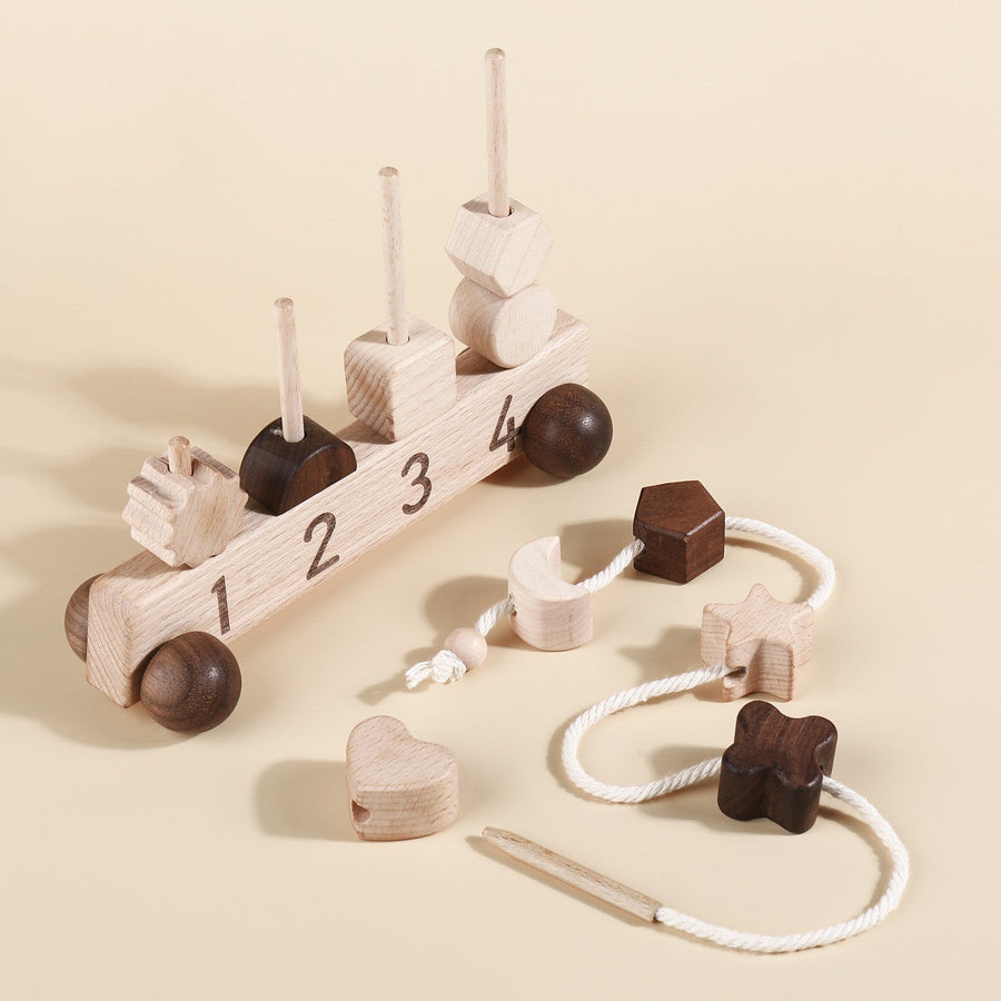 A Cognitive Function Happy Car - Poco Wooden Toys - Pocotoys